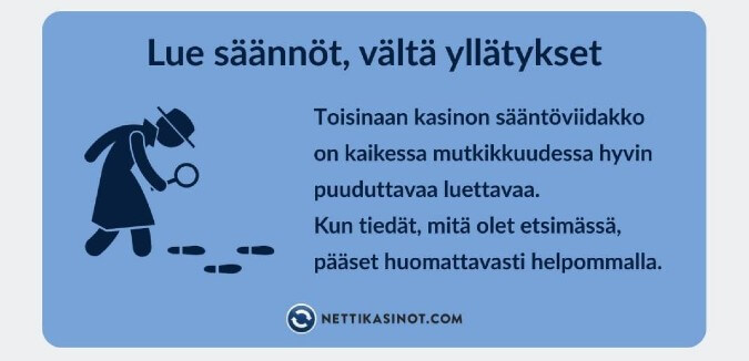 Kun olet selvillä rajoituksista, et joudu ikävien yllätysten uhriksi Kun olet selvillä rajoituksista, et joudu ikävien yllätysten uhriksi
