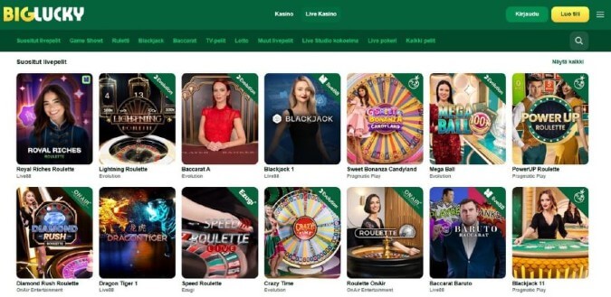 Big Lucky Live Casino Big Lucky Live Casino