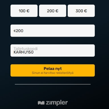 Karhubet Casino talletus tapahtuu verkkopankista Zimplerillä. Karhubet Casino talletus tapahtuu verkkopankista Zimplerillä.