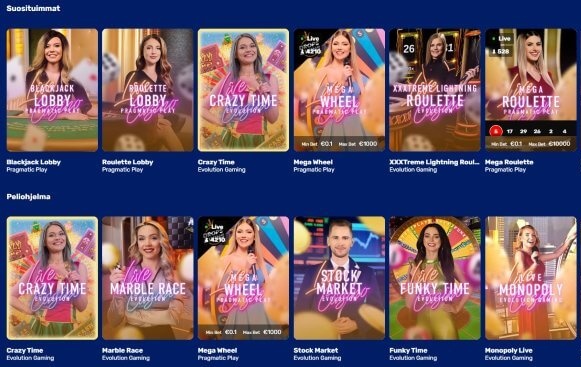 KarhuBet Live casino tarjoaa yli 260 peliä. KarhuBet Live casino tarjoaa yli 260 peliä.