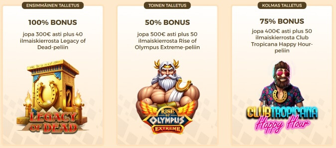 Tuuri Casino bonus on kolmiosainen paketti. Tuuri Casino bonus on kolmiosainen paketti.