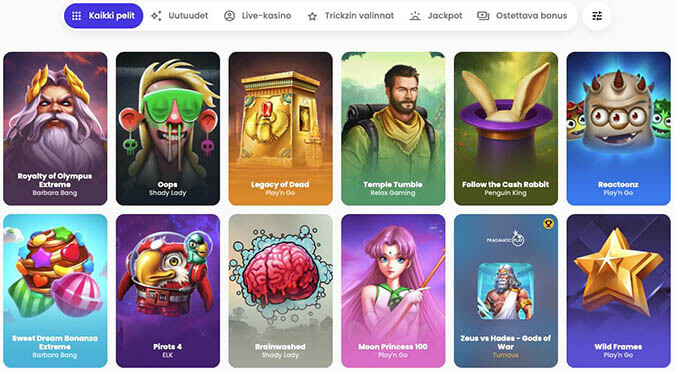 Trickz Casino Pelit Trickz kasinopelit