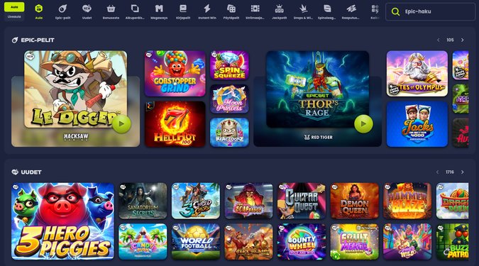 Epicbet kasinopelit Epicbet kasinopelit