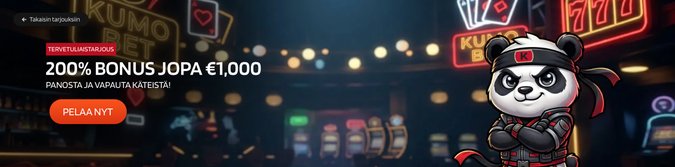 Kumobetin tervetuliaisbonus Kumobetin tervetuliaisbonus