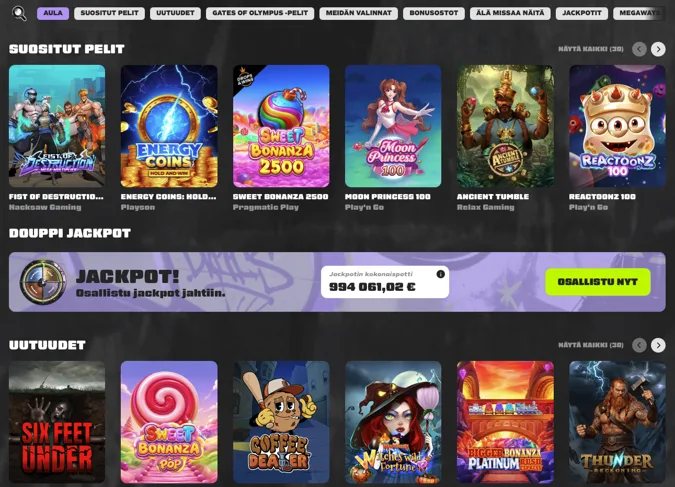 Douppi Casinon kasinopelit Douppi Casinon kasinopelit